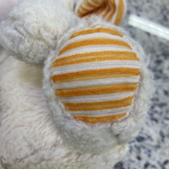 Spark Create Cream Baby Lamb Rattle Crinkle Ears Soft Eyes Stuffed Plush Toy 10" - Picture 6 of 11